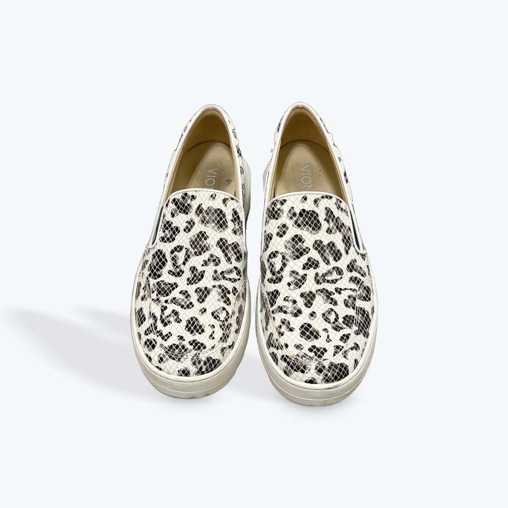 Vionic Dinora Leopard Print Snakeskin Embossed Slip On Platform Sneakers 7 - Picture 1 of 8
